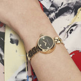 Marc Jacobs Courtney Black Mother of Pearl Dial Gold Stainless Steel Strap Watch for Women - MJ3460