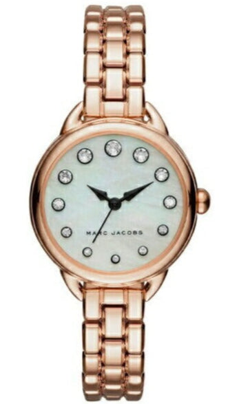 Marc Jacobs Betty Mother of Pearl White Dial Rose Gold Steel