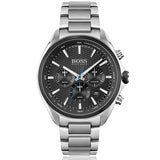 Hugo Boss Montre Distinct Black Dial Silver Steel Strap Watch for Men - 1513857