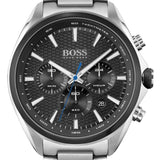 Hugo Boss Montre Distinct Black Dial Silver Steel Strap Watch for Men - 1513857