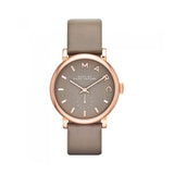 Marc Jacobs Baker Grey Dial Grey Leather Strap Watch for Women - MBM1266