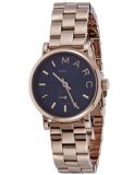 Marc Jacobs Baker Navy Blue Dial Rose Gold Stainless Steel Strap Watch for Women - MBM3332