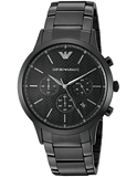 Emporio Armani Dress Chronograph Quartz Black Dial Black Stainless Steel Strap Watch For Men - AR2485