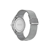 Hugo Boss Legacy Grey Dial Silver Mesh Bracelet Watch for Men - 1513673