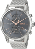 Hugo Boss Jet Chronograph Grey Dial Silver Mesh Bracelet Watch for Men - 1513440