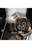 Hugo Boss Supernova Black Dial Two Tone Steel Strap Watch for Men - 1513358