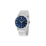 Maserati Epoca Blue Dial Silver Mesh Bracelet Watch For Men - R8853118006