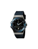 Maserati Potenza Black Dial 42mm Blue Leather Strap Watch For Men - R8851108007