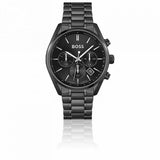 Hugo Boss Champion Black Dial Black Steel Strap Watch for Men - 1513960