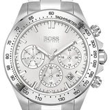 Hugo Boss Novia Chronograph Silver Dial Silver Steel Strap Watch for Women - 1502616