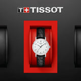 Tissot Everytime Small White Dial Black Leather Strap Watch For Women - T109.210.16.032.00