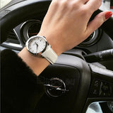 Tissot Couturier Lady Silver Dial White Leather Strap Watch For Women - T035.210.16.011.00