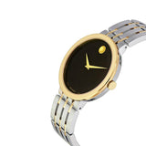 Movado Museum Esperanza Black Dial Two Tone Steel Strap Watch For Men - 0607058