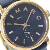 Marc Jacobs Baker Black Dial Black Leather Strap Watch for Women - MBM1331