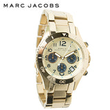 Marc Jacobs Rock Metal Chronograph Gold Dial Gold Steel Strap Watch for Men - MBM3158