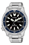 Citizen Promaster Fugu Limited Edition Diver's 200m Automatic Black Dial Silver Steel Strap Watch For Men - NY0098-84E