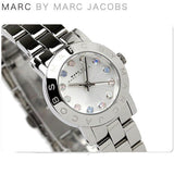 Marc Jacobs Amy White Dial Silver Stainless Steel Strap Watch for Women - MBM3217