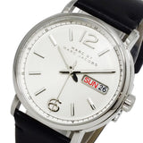 Marc Jacobs Fergus White Dial Black Leather Strap Watch for Men - MBM5076