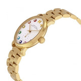 Marc Jacobs Baker White Dial Gold Stainless Steel Strap Watch for Women - MBM3440