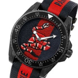 Gucci Dive Blue & Red Dial Blue & Red Nylon Strap Watch For Men - YA136214