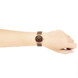 Gucci G Timeless Butterfly Brown Dial Brown Leather Strap Watch For Women - YA1264063