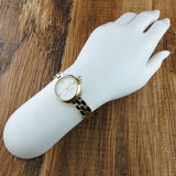 Marc Jacobs Courtney White Dial Gold Stainless Steel Strap Watch for Women - MJ3457