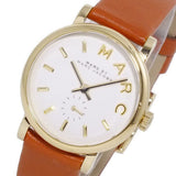 Marc Jacobs Baker Champagne Dial Brown Leather Strap Watch for Women - MBM1317