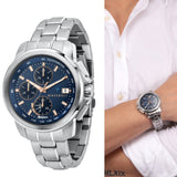 Maserati Successo 44mm Solar Blue Stainless Steel Watch For Men - R8873645004