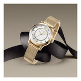 Maserati Epoca Mother of Pearl Dial Yellow Gold Mesh Strap Watch For Women - R8853118502