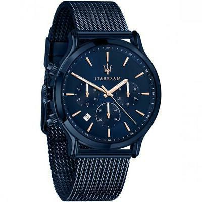 Maserati Epoca Analog Blue Dial Blue Mesh Bracelet Watch For Men