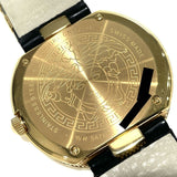 Versace V Metal Icon Gold Dial Black & Gold Strap Watch for Women - VLC030014