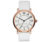 Marc Jacobs Roxy White Dial White Leather Strap Watch for Women - MJ1561