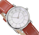 Marc Jacobs Roxy White Dial Brown Leather Strap Watch for Women - MJ1571