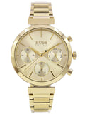 Hugo Boss Flawless Gold Dial Gold Steel Strap Watch for Women - 1502532