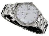 Marc Jacobs Henry White Diamonds Dial Silver Stainless Steel Strap Watch for Women - MBM3044