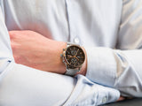 Hugo Boss Associate Black Dial Silver Mesh Bracelet Watch for Men - 1513805