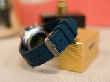 Hugo Boss Distinct Blue Dial Blue Rubber Strap Watch for Men - 1513856