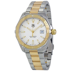 Tag Heuer Aquaracer Quartz White Dial Two Tone Steel Strap Watch for Men - WAY1120.BB0930