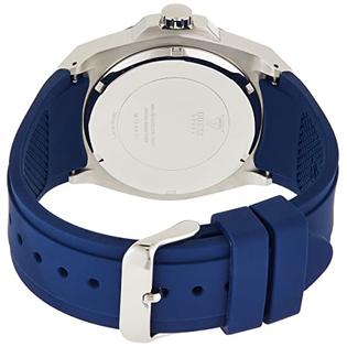 Guess Legacy Grey Dial Blue Silicone Strap Watch For Men - W1049G1