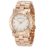 Marc Jacobs Amy White Dial Rose Gold Stainless Steel Strap Watch for Women - MBM3077