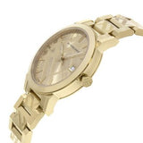 Burberry The City Gold Dial Gold Steel Strap Watch for Women - BU9234