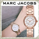 Marc Jacobs Roxy White Dial Rose Gold Steel Strap Watch for Women - MJ3527