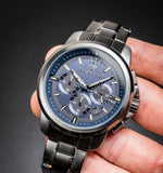 Maserati Successo Chronograph Blue Dial Black Steel Strap Watch For Men - R8873621005