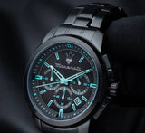 Maserati Aqua Edition Quartz Precision Chronograph Black Dial Watch For Men - R8873644003