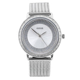 Guess Quartz Silver Dial Willow Stainless Steel Mesh Bracelet Watch For Women - W0836L2