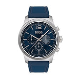 Hugo Boss Professional Chronograph Blue Dial Blue Silicone Strap Watch for Men - 1513526