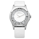 Marc Jacobs Henry Skeleton White Dial White Leather Strap Watch for Women - MBM1241