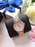 Marc Jacobs Baker White Dial Rose Gold Stainless Steel Strap Watch for Women - MBM3441