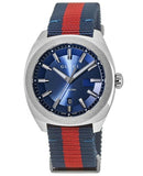 Gucci GG2570 Quartz Blue Dial Blue & Red Nylon Strap Watch For Men - YA142304