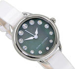 Marc Jacobs Betty Black Mother of Pearl Dial White Leather Strap Watch for Women - MJ1512